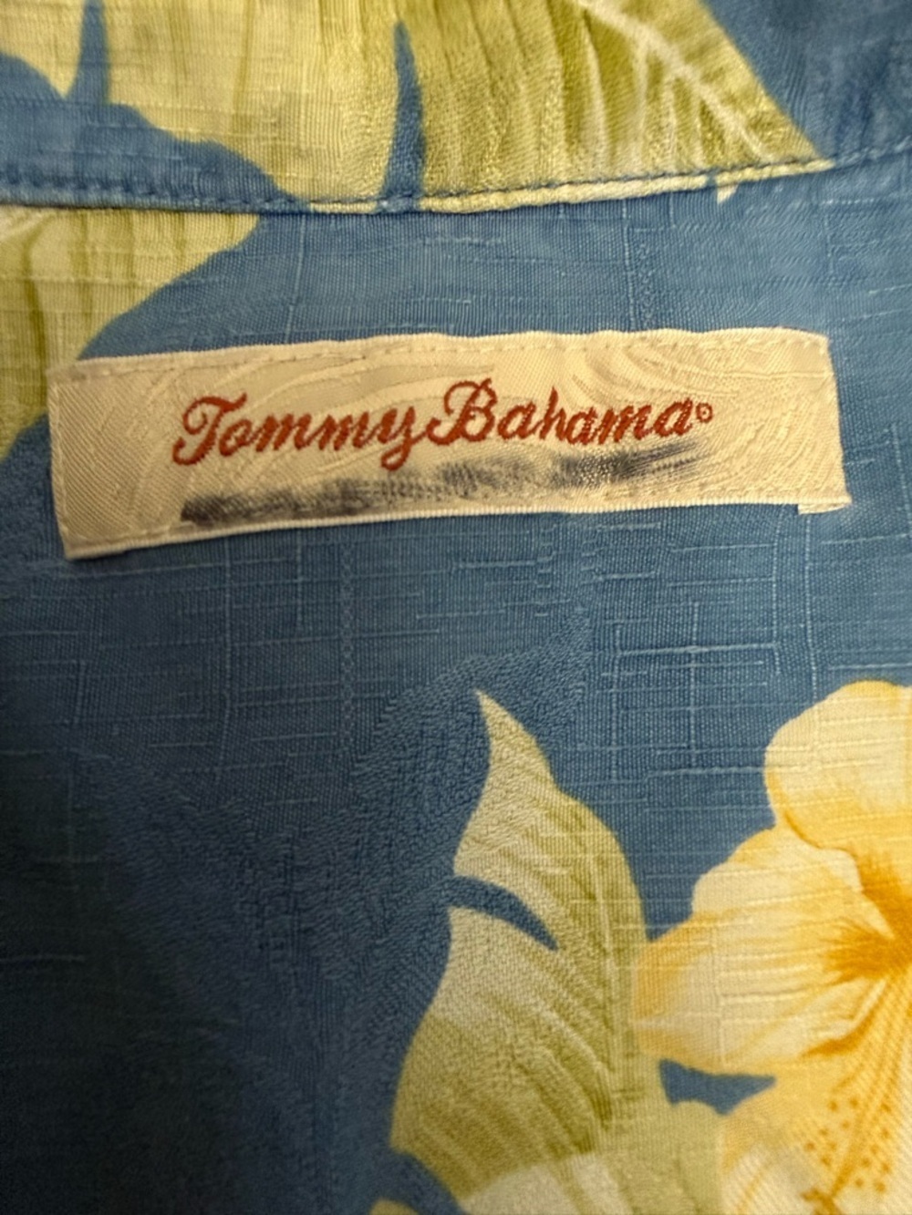 Tommy Bahama Hawaiian Shirt Men’s XL Blue Floral Tropical Camp Button Up - Picture 5 of 7